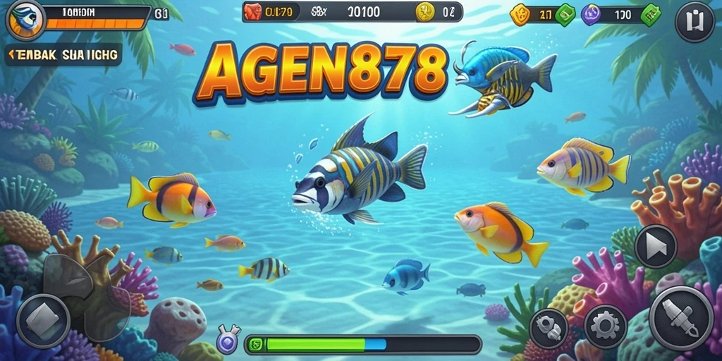 Tampilan gameplay Tembak Ikan yang mendebarkan dan penuh aksi di AGEN878.