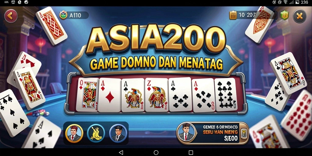 Screenshot utama ASIA200 menampilkan gameplay Domino yang menarik.
