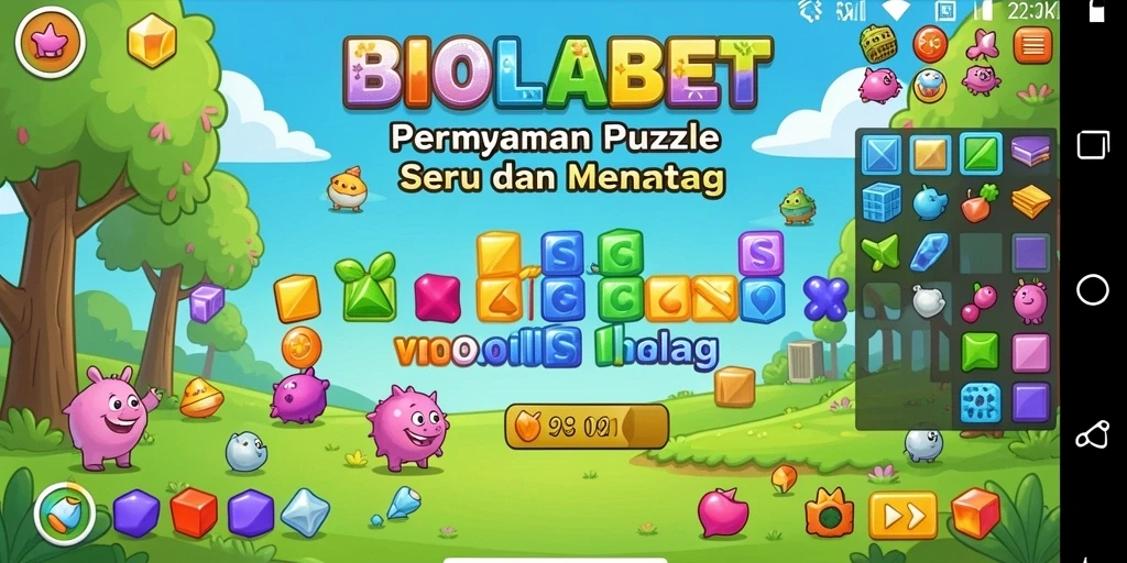 Tampilan gameplay seru dalam BIOLABET dengan tantangan Puzzle yang menarik.