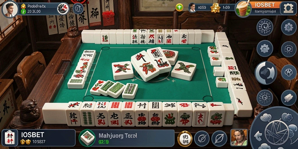 Tampilan gameplay menegangkan di IOSBET dengan strategi Mahjong.