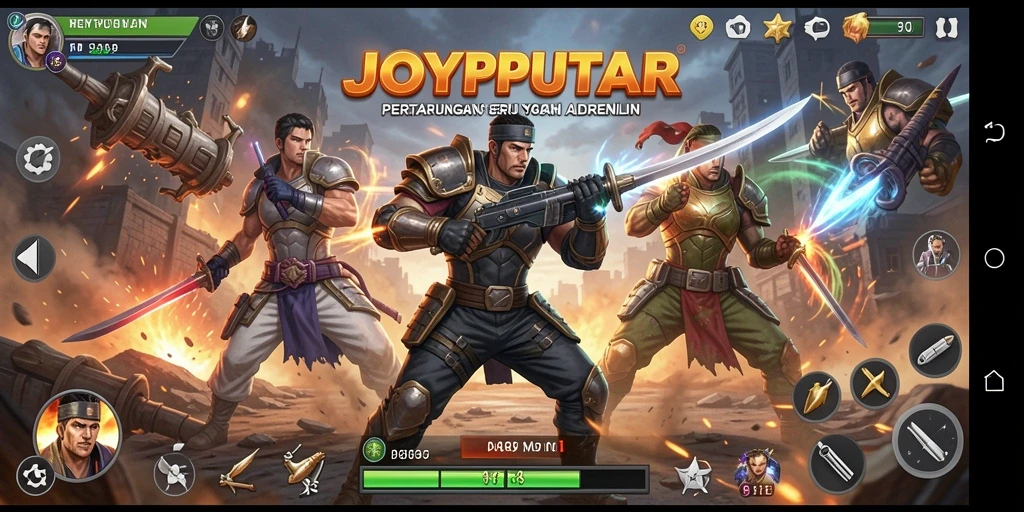 Tampilan gameplay menegangkan dari JOYPUTAR yang membuat adrenalin terpacu.