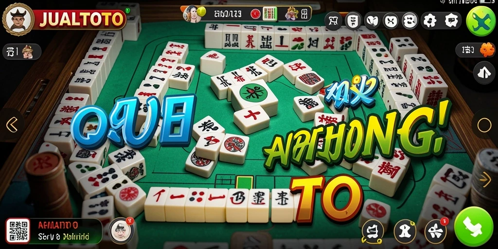 Screenshot gameplay JUALTOTO menunjukkan keseruan permainan Mahjong.