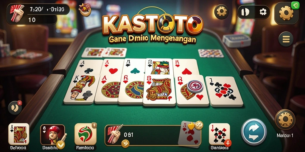 Tampilan gameplay seru saat bermain Domino di KASTOTO.