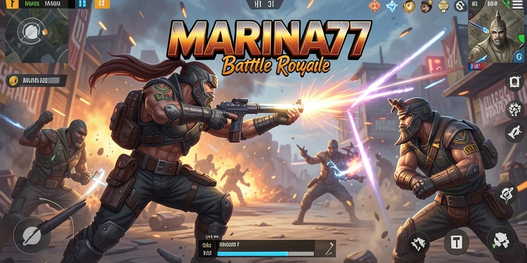 Screenshot gameplay MARINA77 dengan aksi bertempur mendebarkan.