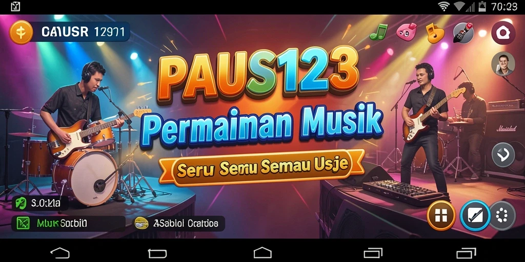 Tampilan gameplay seru PAUS123 dengan berbagai lagu dan tantangan.