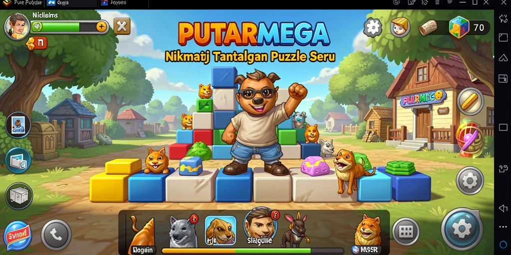 Screenshot PUTARMEGA menampilkan gameplay Puzzle yang menarik dan penuh tantangan.