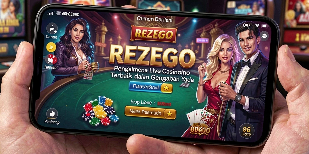 Tampilan gameplay mendebarkan di REZEGO dengan dealer profesional.