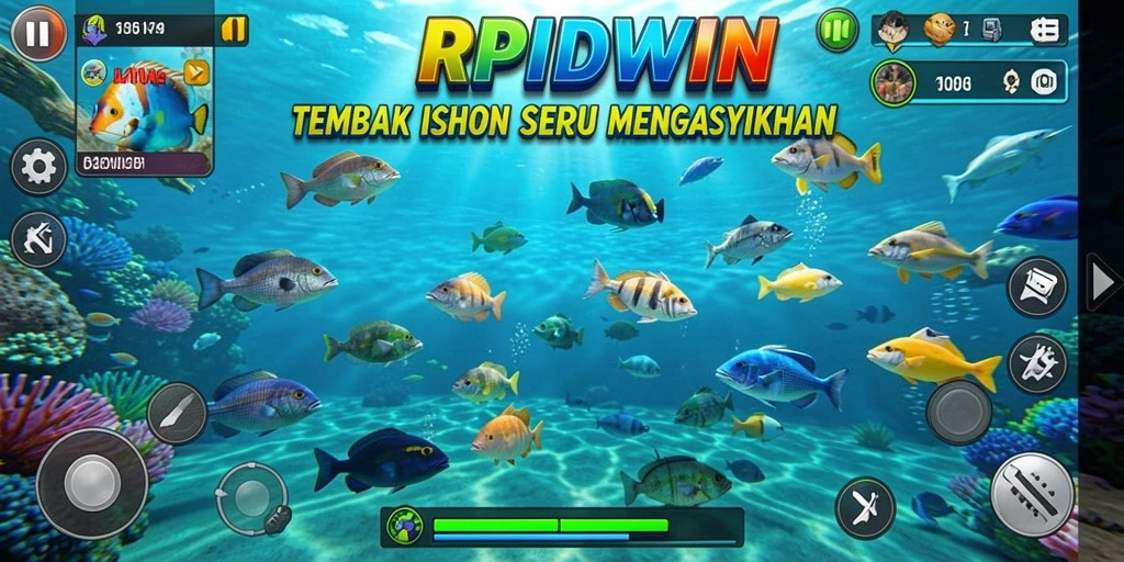 Tangkapan layar RPIDWIN menampilkan keseruan gameplay Tembak Ikan.
