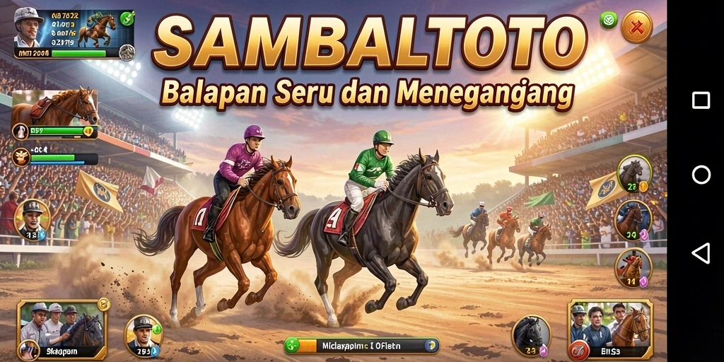 Tampilan utama gameplay balapan yang mendebarkan di SAMBALTOTO.