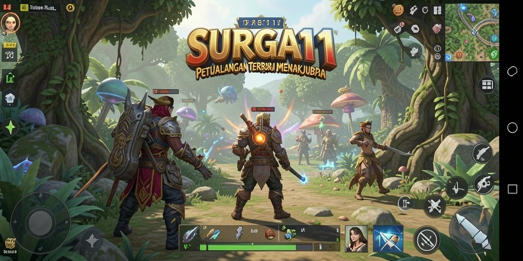 Tampilan utama gameplay SURGA11 dalam dunia Open World yang luas.