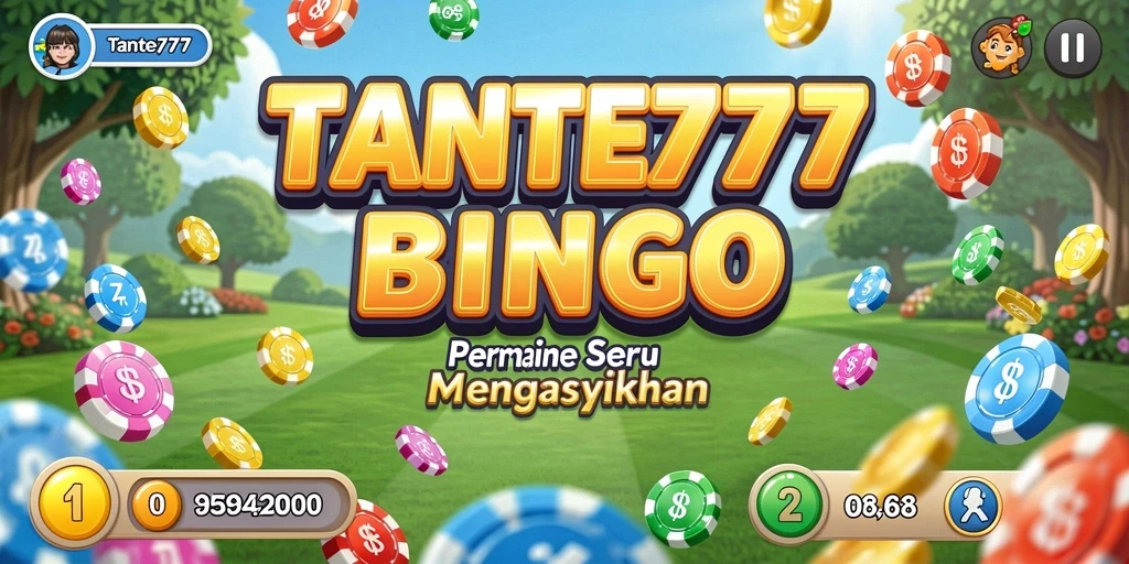 Tampilan gameplay seru TANTE777 dengan suasana Bingo yang menarik.