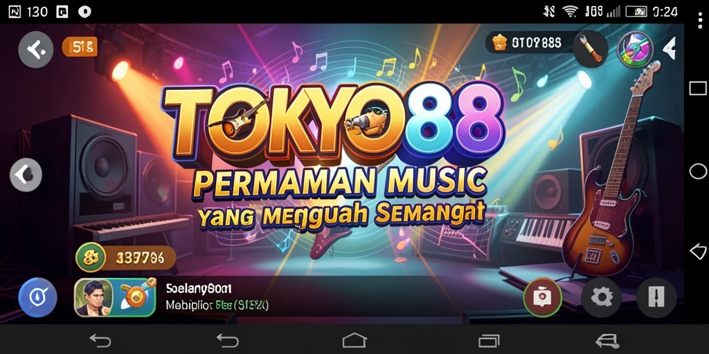 Screenshot menunjukkan gameplay seru bermain TOKYO88 dengan grafis yang colorful.